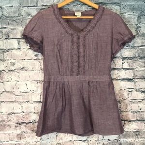 Merona Women's Shirt, size XS, Purple, ruffles